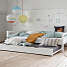 Spiloppe udtræksseng uden madras 70x190 cm - hvid