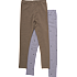 VRS børne 2-pak leggings str. 98 - lilla/brun