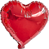 Salling folieballon hjerteformet 45 cm - Rød