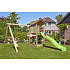 Jungle Gym Cottage 2.1 legetårn inkl. gyngemodul, rutsjebane og 120 kg sand