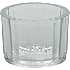Fyrfadsstage rillet 3,4 cm - Klar