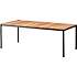 Mood teak 208x100 cm sæt, antracit stel med 6 Kerteminde stole