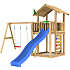 Jungle Gym Chalet 2.1 legetårn komplet inkl. gyngemodul og rutsjebane
