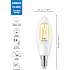 WiZ filament LED pære 4,9W - dæmpbar