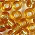 Rocaiperler, guldfarvet 25g hulstr. 0,6-1,0 mm