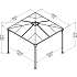 Palram - Canopia Palermo pavillon 3000 - antracitgrå