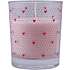 Duftlys i glas med hjerter