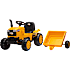 Traktor med trailer - gul