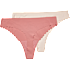 VRS dame 2-pak g-streng str. M/L - beige/rosa