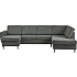 Rom Nordic venstrevendt U-sofa - grøn