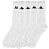 Kappa 5-pak strømper str. 43/46 - hvid