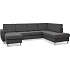Madrid Nordic venstrevendt U-sofa - antracit