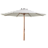 San Diego parasol med snoretræk Ø:350 cm - beige
