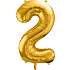 Folieballon "2" H:86 cm - flere varianter - assorteret