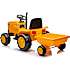 Traktor med trailer - gul