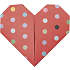 Funny origami  hjerter 15x15 cm