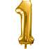 Folieballon "1" H:86 cm - flere varianter - assorteret