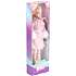 Fantasy world dukke 29 cm med lyserød vinterfrakke