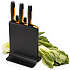 Fiskars Functional Form knivblok m/5 knive - sort plast