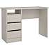 Function Plus skrivebord med 3 skuffer - beige