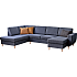 Rom Nordic højrevendt U-sofa - navy