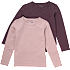 VRS børne 2-pak bluse str. 110/116 - rosa/bordeaux