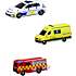 Car Mania udrykningskøretøjer 3-pak - flere varianter - assorteret