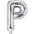 Folieballon "P" 33 cm - flere varianter - assorteret