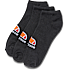 Ellesse 3-pak footies str. 36/38 - sort
