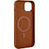 Fixed MagLeather iPhone 16 cover - Brun
