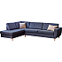 Rom Nordic venstrevendt open-end sofa - navy