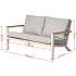 Mendoza 2. Personers loungesofa - Sandy grey