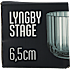 Lyngby fyrfadsstage i lyseblå glas - 6,5 cm