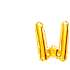Folieballon "W" 35 cm - Guld