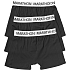 Marathon teen 3-pak boxershorts str. 16-17 år - sort