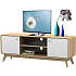 Caitlin TV-bord - egetræslook og hvid