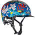 Nutcase cykelhjelm - blå m. blomster