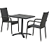 Carlton cafébord med 2 Mallorca havestole - sort
