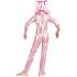Halloween pink glimmer skelet str. 128 - pink