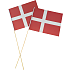 Salling A5 papirsflag med træpind H:40 cm 8-pak - Dannebrog