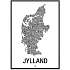 Jylland, byer - 30x40 cm