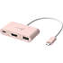 J5 USB-C multi adapter - lyserød