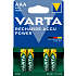 Varta Recharge Accu Power 4-pak AAA 550mAh genopladelige batterier
