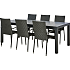 New Haven havebordssæt m. 6 Mallorca stole - sort