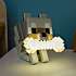 Minecraft Wolf natlampe - hvid