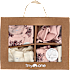Tiny One 5-dele med T-shirt, body, shorts, savlesmæk og futter str. 56 - rosa