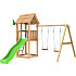 Club legetårn inkl. gynger og grøn rutschebane