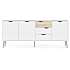 Dalta skænk med 3 låger og 3 skuffer - hvid