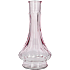 Rillet vase 14 cm - lyserød