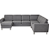 Rom Nordic vendbar hjørnesofa med chaiselong - antracit